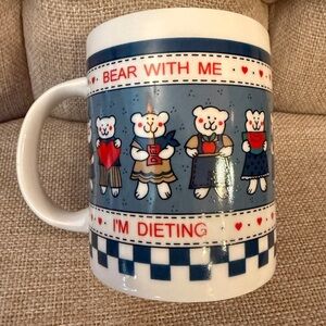 Charming Blue and White Bear Mug New Year’s resolutions dieting